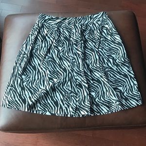 Zebra Print High Waisted Skirt